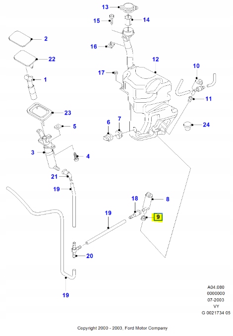 Уплотнение, омыватель фара ford galaxy 2000-2006 vy оригинальный номер 1043695 Недорого