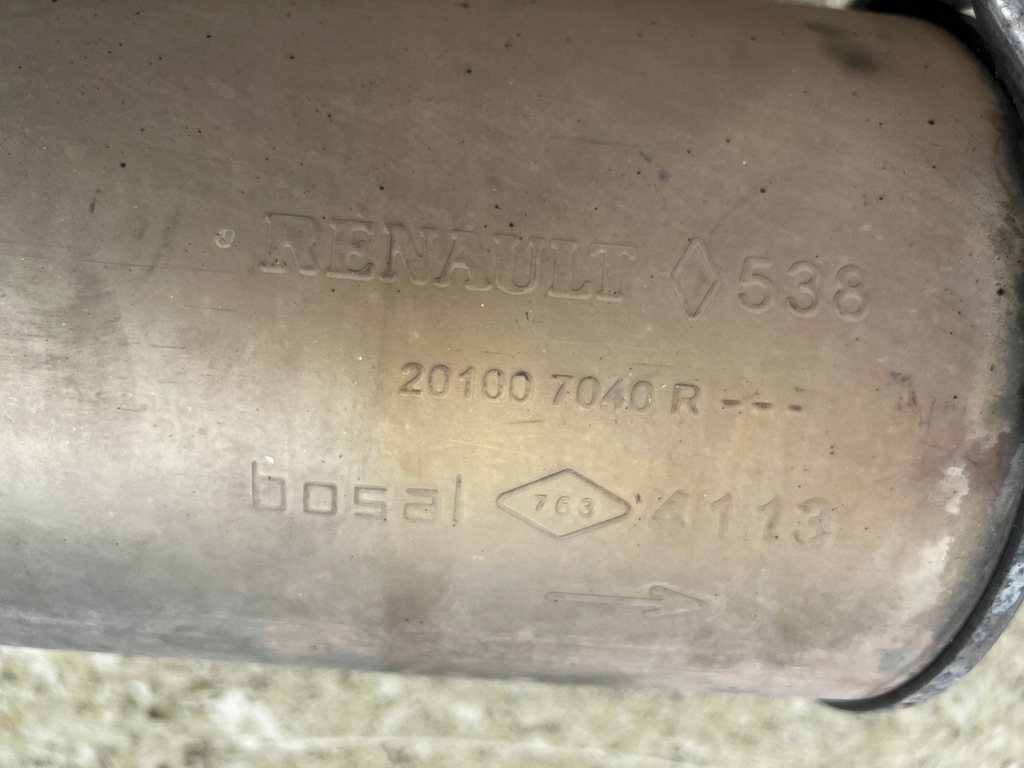 фото №6, Комплект гаситель выхлоп труба выхлопная renault captur i przedlift 0.9 tce