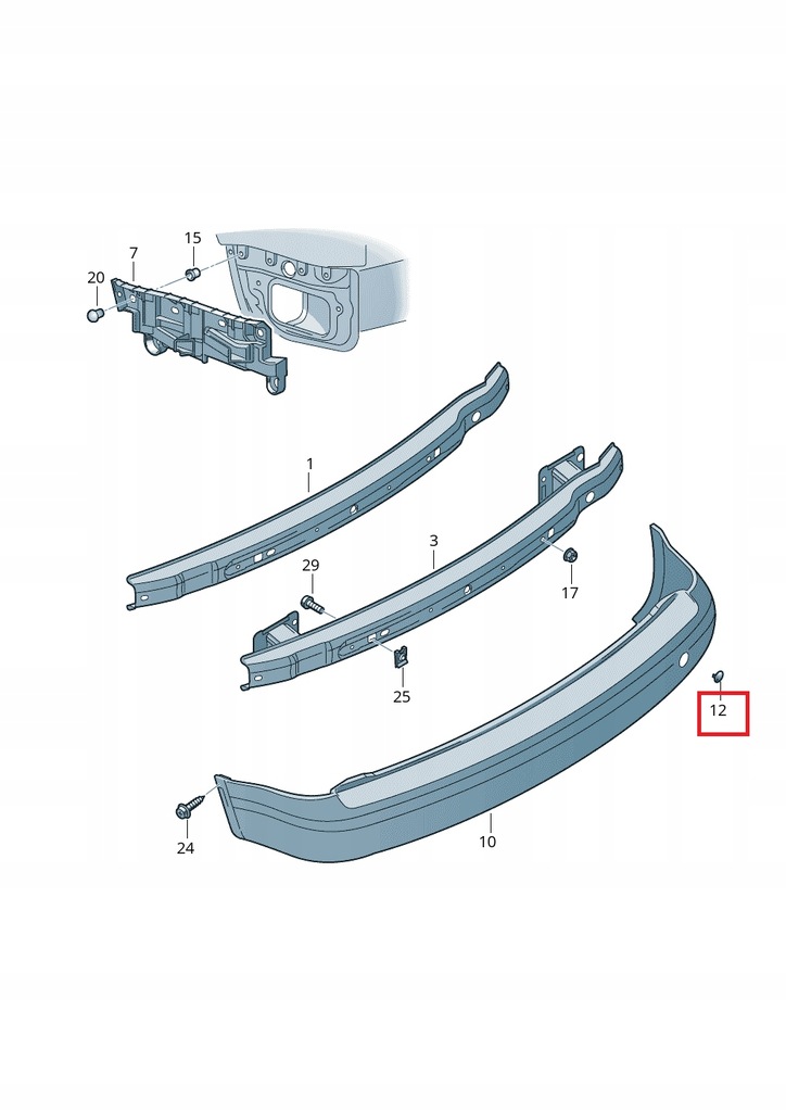 фото №9, Защита na ушко буксировочный vag volkswagen caddy 2011 оригинальный