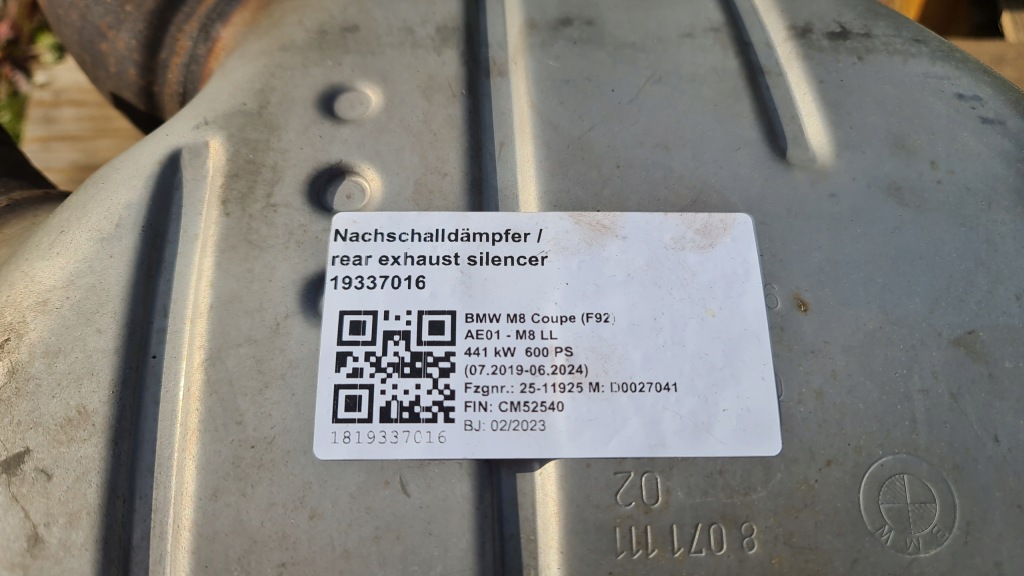 Система випускний вихлоп гасник каталізатор bmw m8 f91 f92 coupe 8071133 Ціна