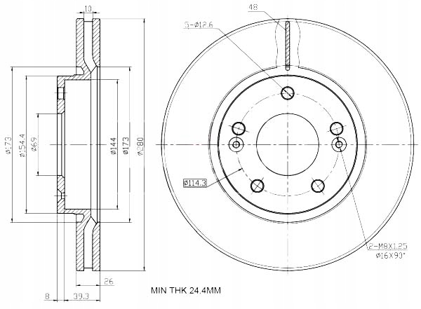фото №1, Maxgear тормозные диски ham. 2szt kia p. carens magentis sp