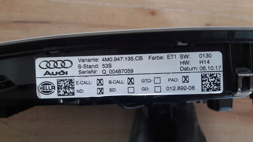 фото №6, Освітлення лампа стельовий перед audi sq7 4m