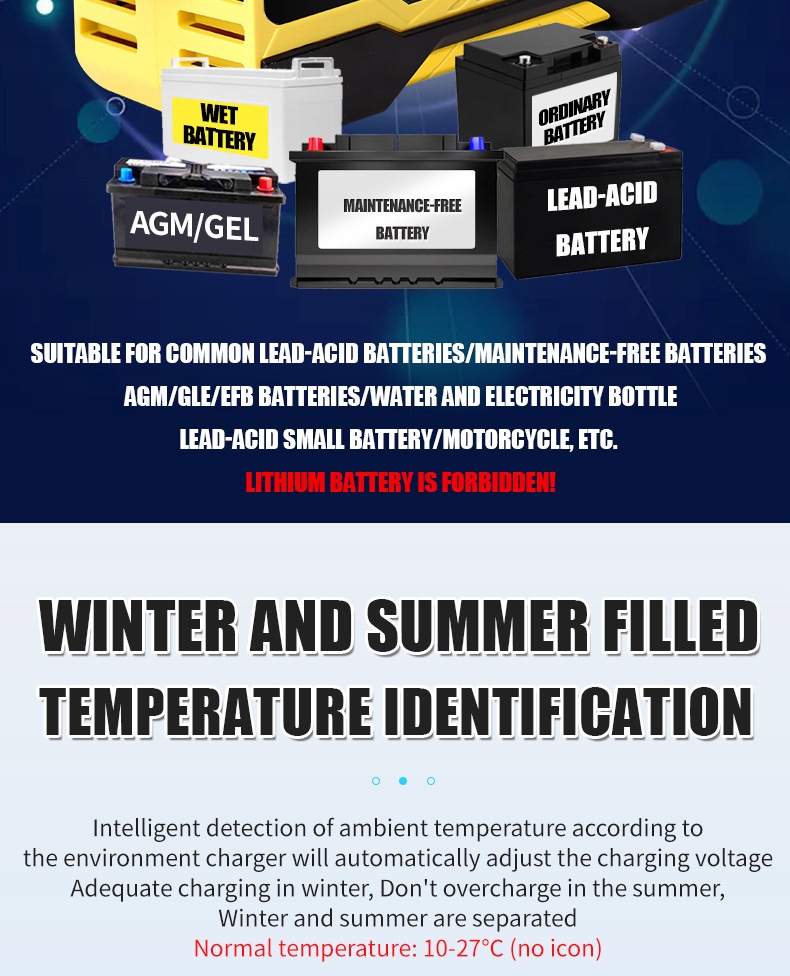 фото №9, Зарядний пристрій акумуляторів автомобільних 12v-24v w pełni автоматична 12v 10a цифровий зарядний пристрій автомобільна