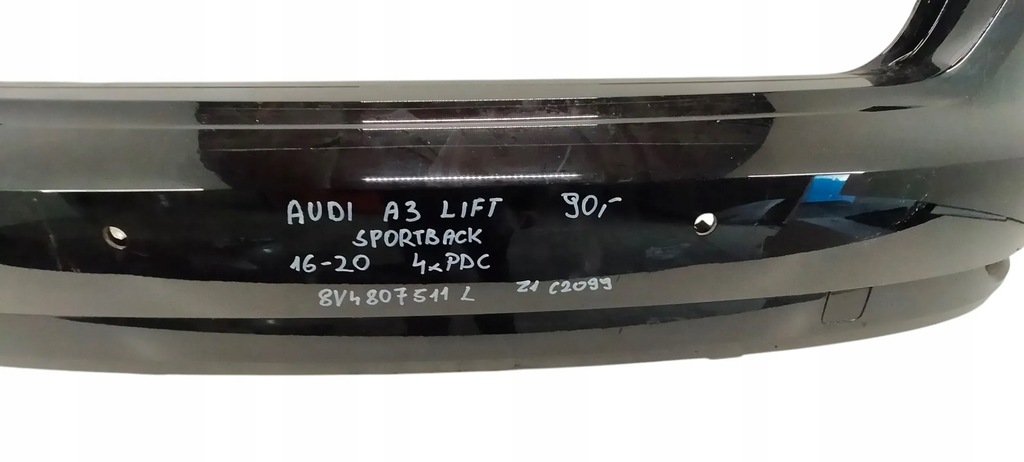 фото №8, 8v4807511l audi a3 s3 lift sportback 2016-2020 бампер задній задня 4xpdc
