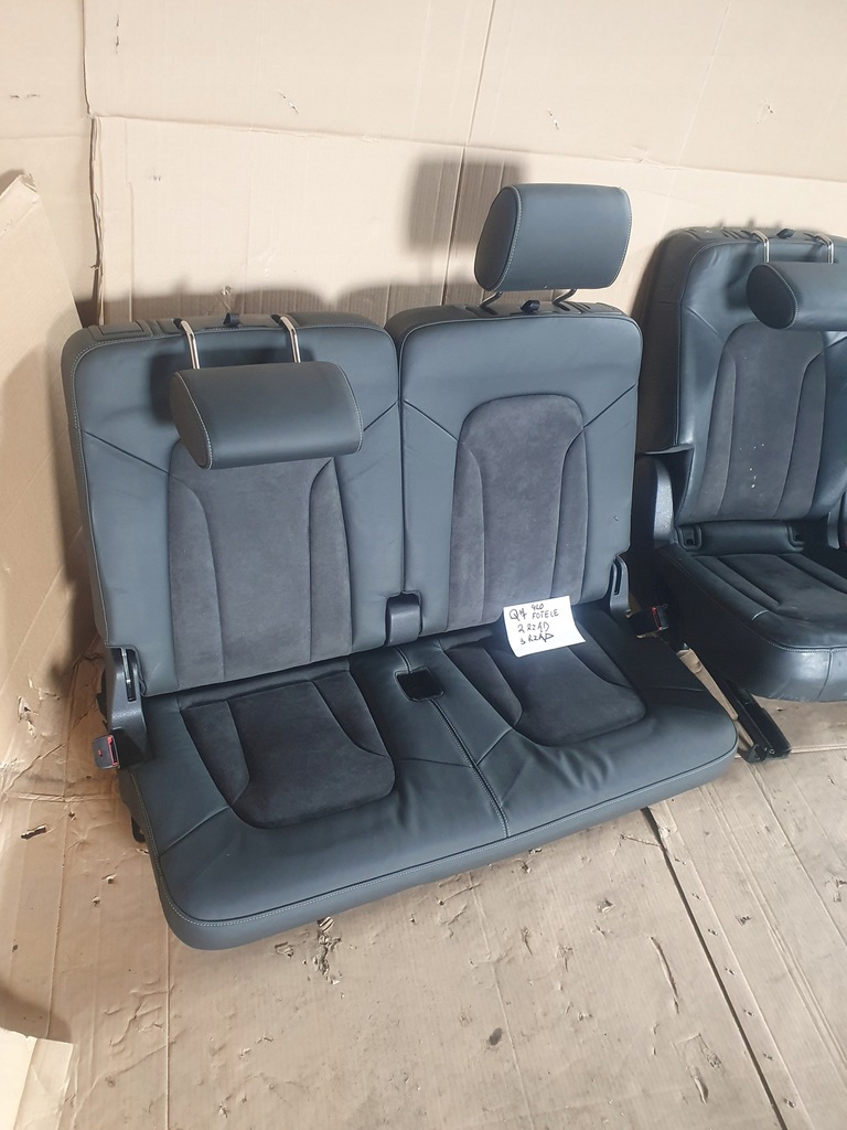 фото №7, Audi q7 4l сидіння заднє сидіння i ряд ii ряд алькантара заднє сидіння сидіння