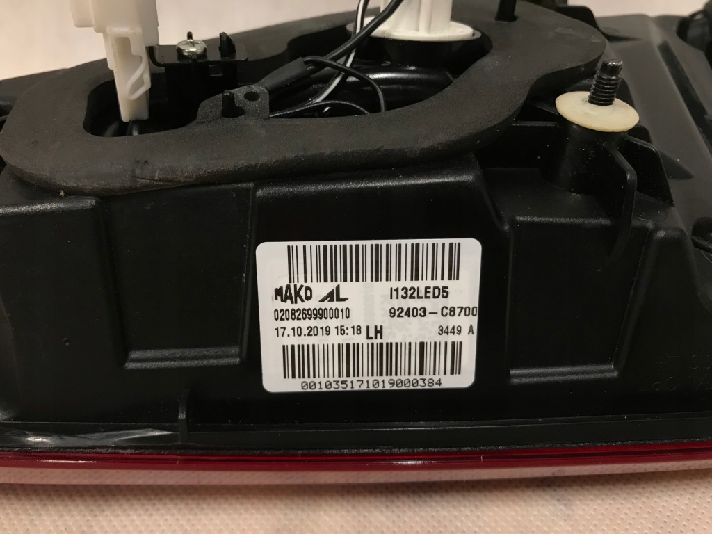 фото №5, Hyundai i20 ii lift 18-21 лампа задняя левая led внутренняя eu