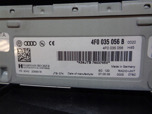 Тюнер радио усилитель audi audi a6 c6 рестайлинг  4f0035056b Оригинал