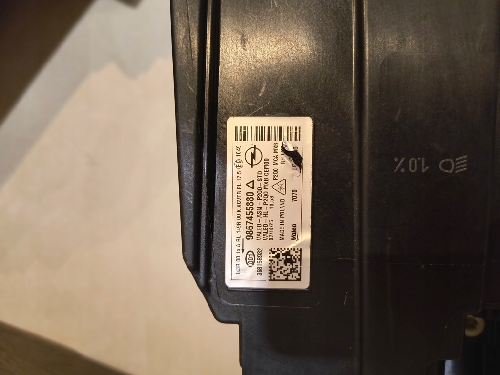 Фара левая правый  full led opel mokka b рестайлинг  2025 9867455880 с Разборки