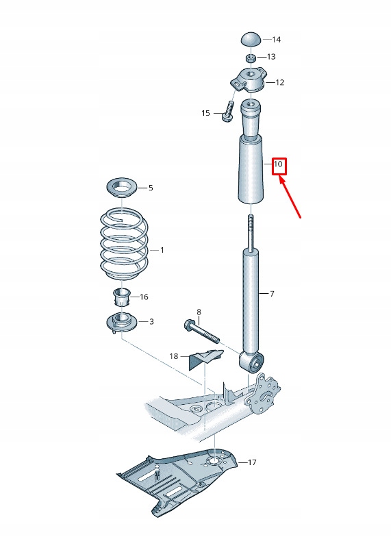 Купить Audi a3 sportback 8v задний shock абсорбер стоп buffer 5q0511358f original