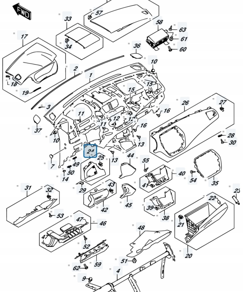 фото №8, Suzuki sx4 s-cross 18r 1.4t lift защита корпус решётки консоли левая europa