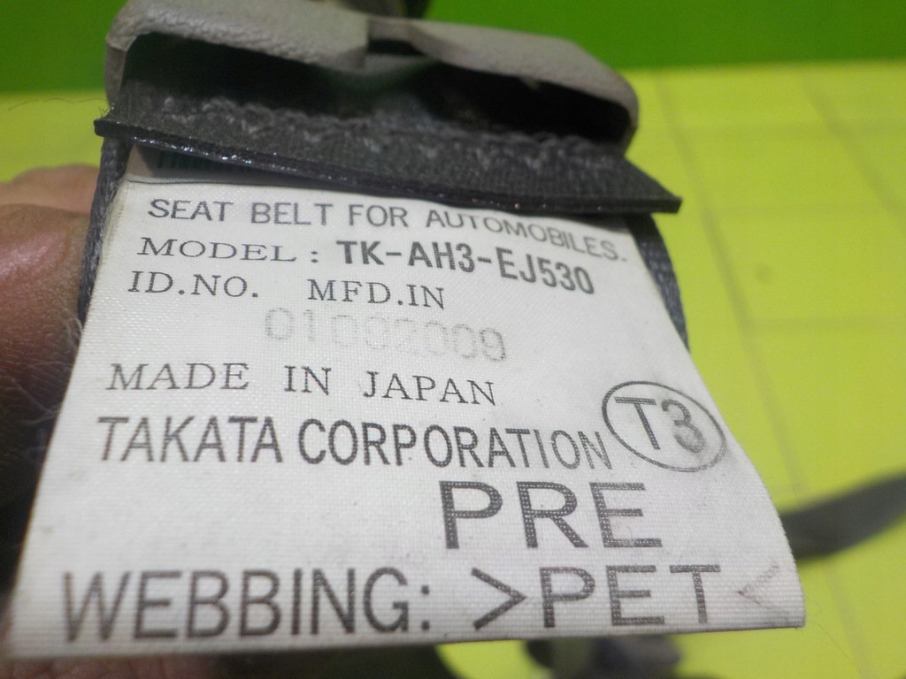 фото №5, Honda insight 09r hb 5d pas безпеки правий перед tk-ah3-ej530