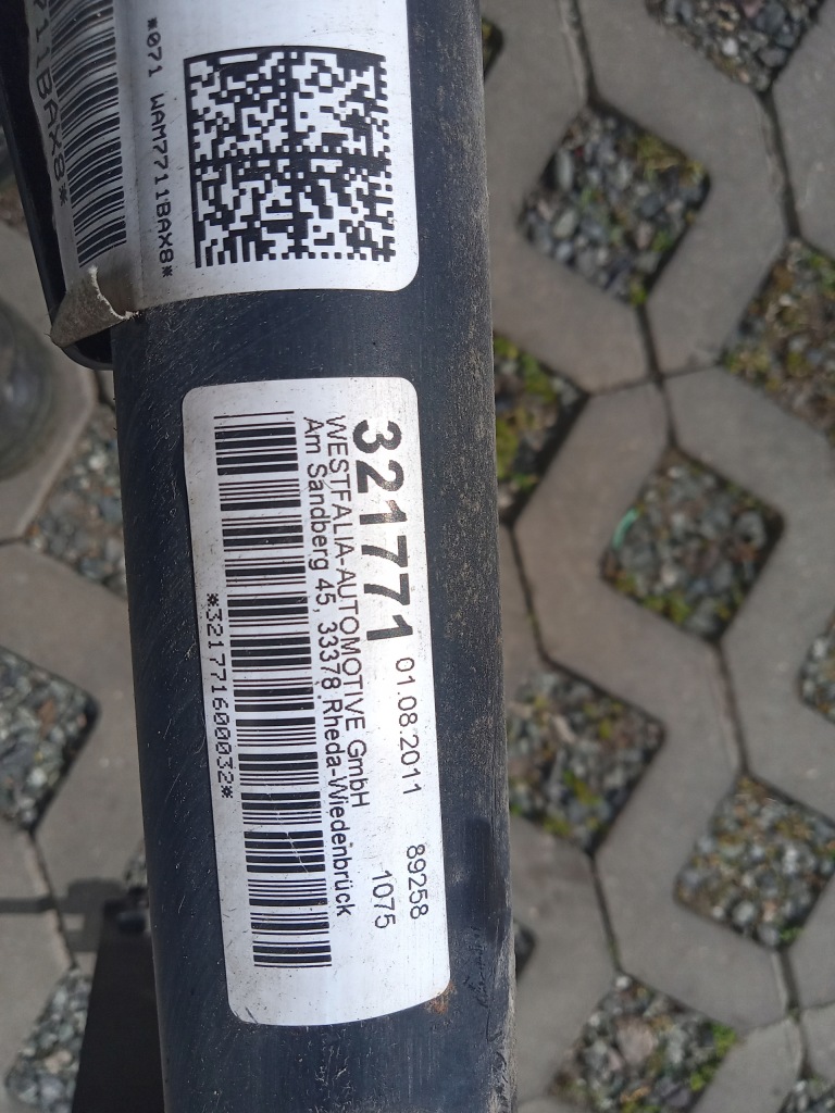 фото №8, Hak буксировочный складной с модуль 7n0907383 vw passat b7 kombi 3aa803880e