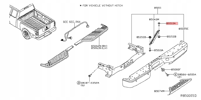 фото №8, Болт кронштейн бампера задняя nissan titan 2007- оригинальный номер 01135-0001u