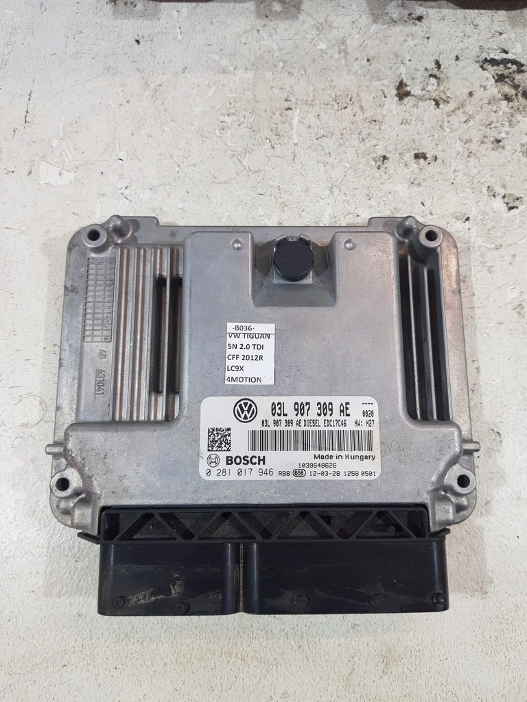 фото №6, Набір стартовий бортовий комп'ютер 03l907309ae vw tiguan 5n 2.0 tdi 12r eu cff