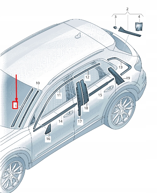 фото №1, Audi q3 f3 left water дефлектор полоса 83f854327c9b9