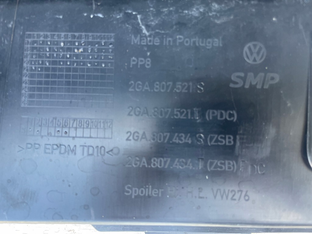 фото №11, Vw t-roc накладка dół бампер задняя 2ga807521s