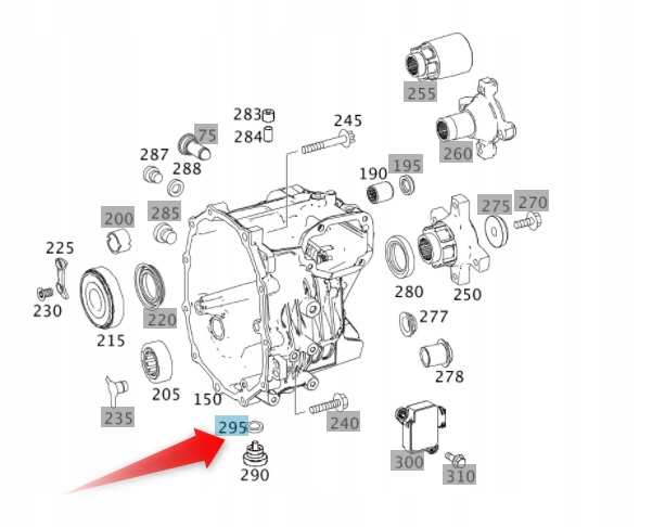 Купить Прокладка слива масла mech коробки передача mercedes