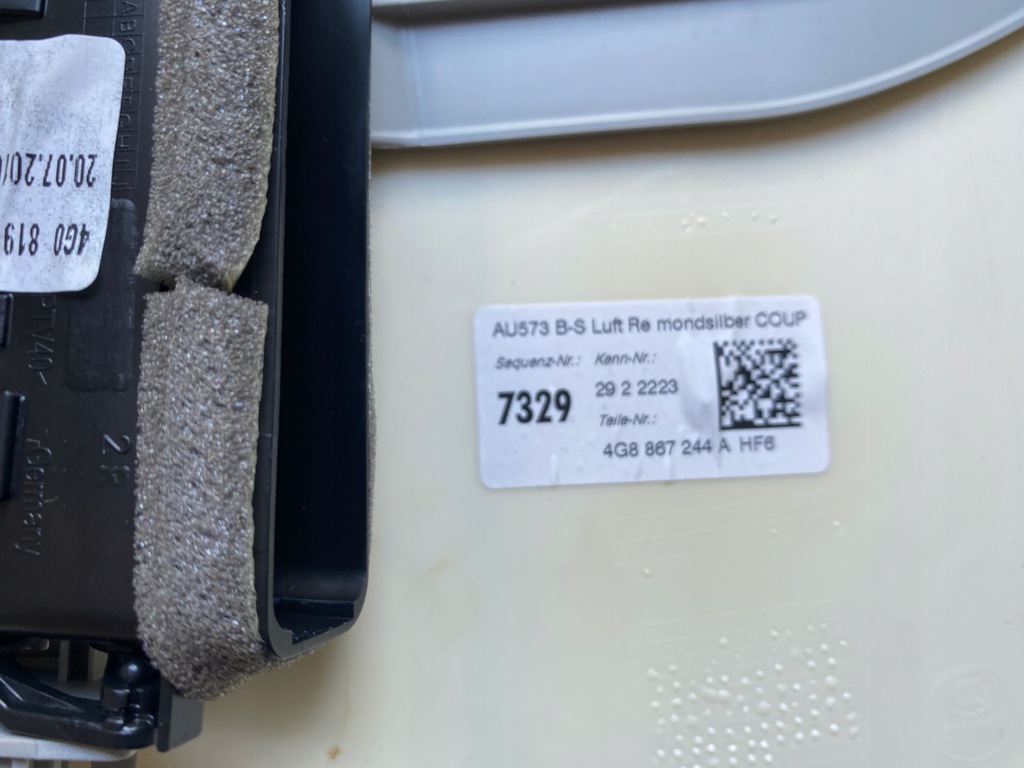 фото №11, Audi a7 c7 4g lift s-line защита стойка b правая 4g8867244a hf6 38km