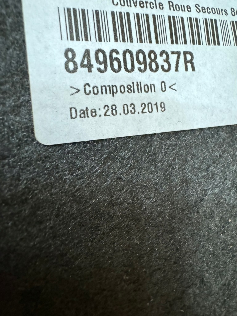 фото №2, Килимок обшивка підлога багажника renault grand scenic iv 849609837r