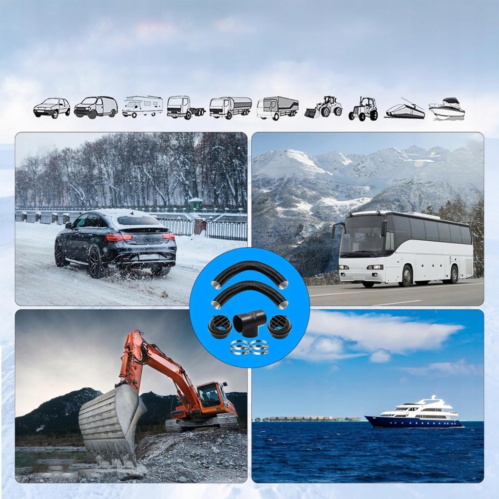 фото №11, Аксессуары do grzejników 5-8kw удлинённый wąż воздуха ,труба