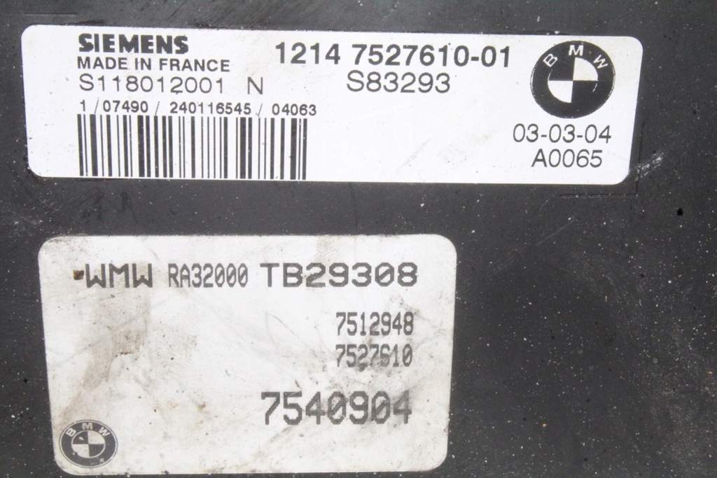 фото №4, Бортовий комп'ютер двигуна mini cooper r50, r53 7527610 1.4l бензиновий 55kw 2003