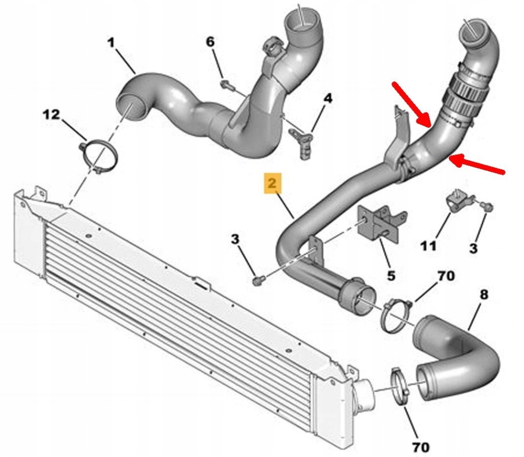 фото №6, Citroen jumper ii peugeot boxer 2,2 hdi шланг труба waz turbo интеркулера