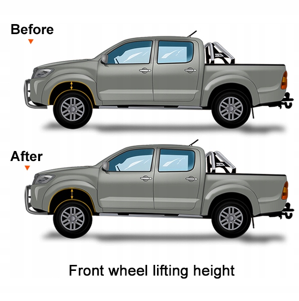 фото №10, Mitsubishi l200 2006+ передние aluminiowe прокладки lift +2"