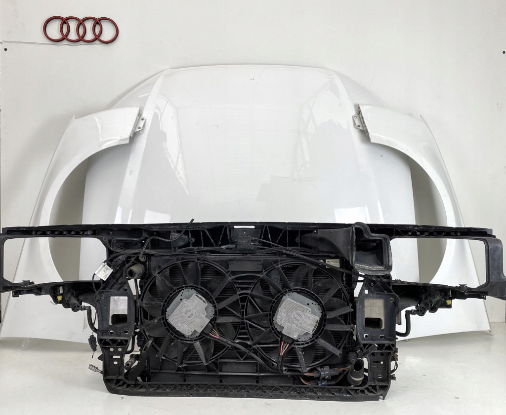 фото №6, Audi a8 d4 4h бампер капот pas крылья лампы full led комплект перед белый