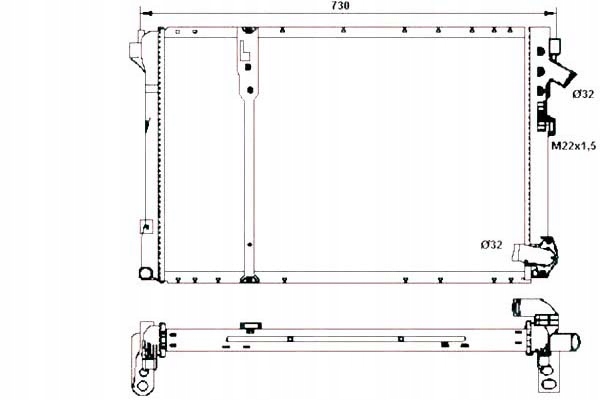 Nrf радіатор води renault espace 3 2.2 12v td Ціна
