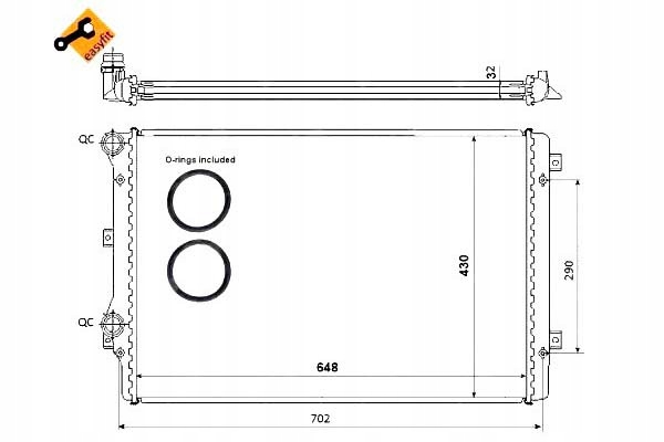 фото №8, Радіатор wody nrf 53816 радіатор, система охолодження двигуна