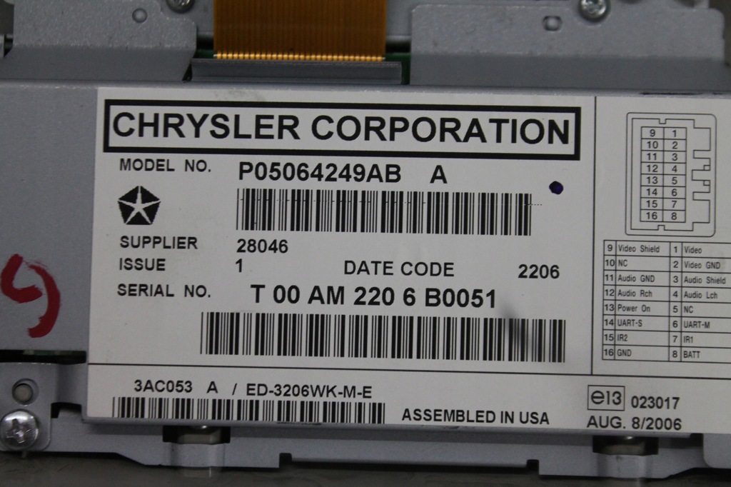 фото №6, Экран монитор dvd p05064249ab grand cherokee iii wk 04-10