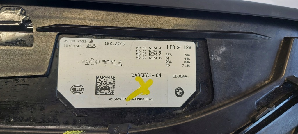 фото №9, Bmw ix m60 laser лампа лівий перед передня ліва 5a3cea1 europa