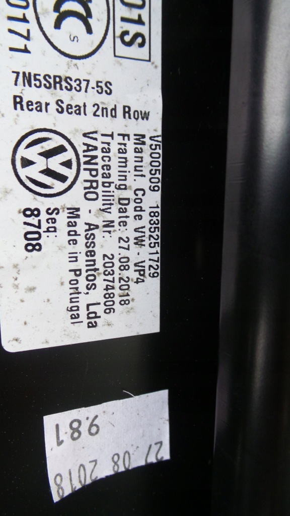 фото №7, Сиденья drugi ряд sharan 2018 7n задняя сиденье задний