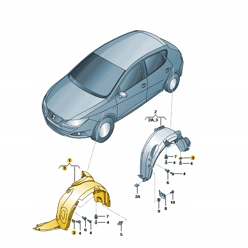 фото №1, Ліва передні підкрилок seat ibiza 6p0809957