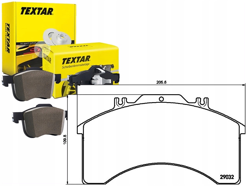 фото №1, Textar 2903203 набір гальмівних колодок гальмівних, гальма дискові
