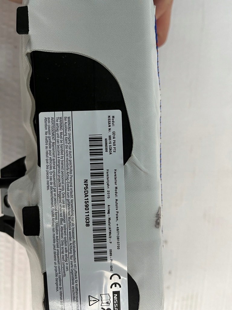 фото №6, Infiniti q30 qx30 подушка безопасности подушка правая пассажира 985155da0a