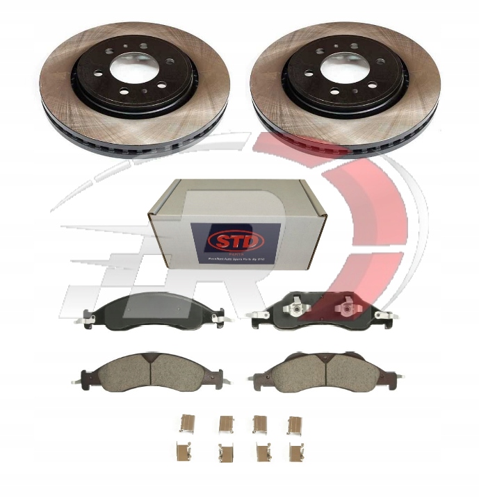 фото №1, Ford expedition 2007-2010 тормозные диски + тормозные колодки тормозные перед + пластины