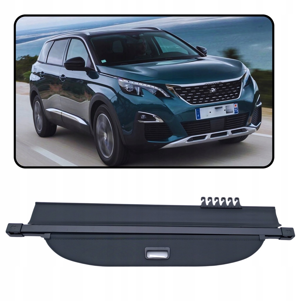 фото №1, Шторка багажника peugeot 5008 ii 2017+ задняя nowa czarna