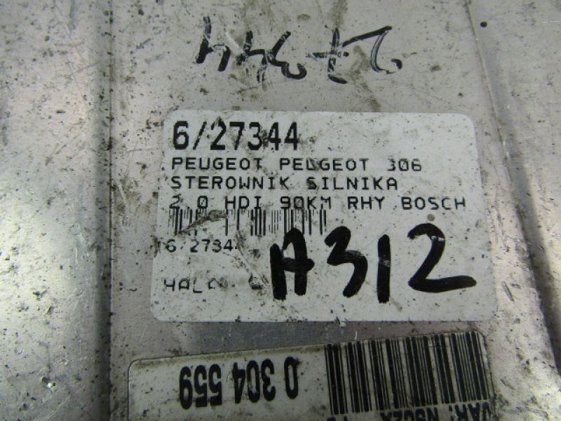 фото №8, Peugeot 306 блок управления двигателя 2.0hdi 0281010551