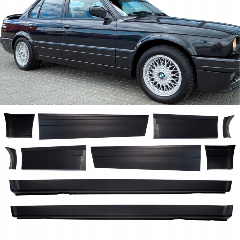 фото №12, Bmw 3 e30 mtech 2 bodykit бамперы пороги накладки na дверь bodykit e30 sedan