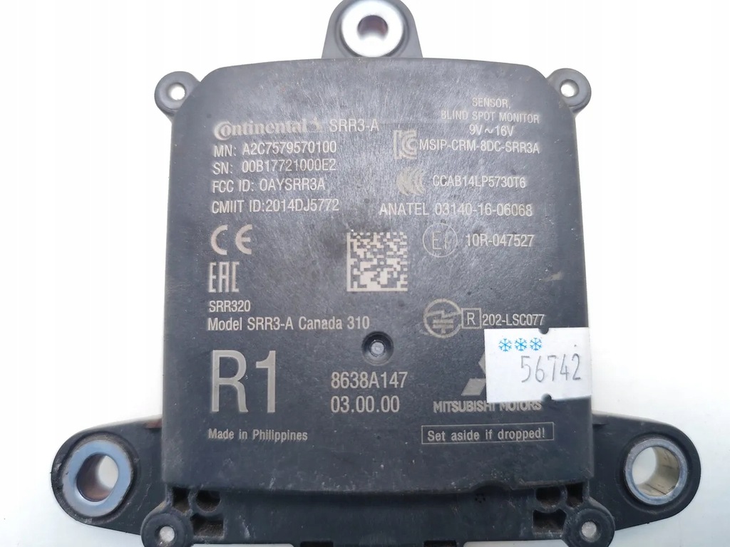 фото №7, Mitsubishi outlander модуль / датчик мертвого pola 2.0 hybrid 4wd 8638a147