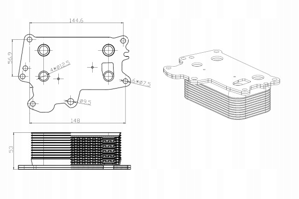 фото №15, Nrf 31840 радіатор оливи, олія двигунний