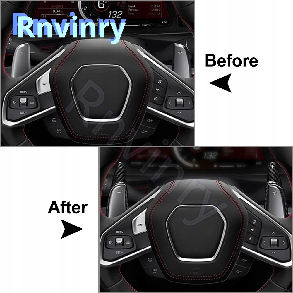 фото №12, Подовжувач перемикачі перемикання передач w керма rnvinry dla chevroleta corvette c8