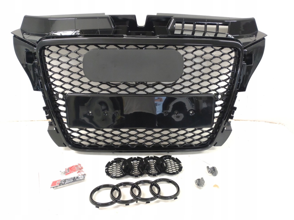 фото №10, Rs3 решітка радіатора audi a3 8p lift 2008-12 nowa решітка радіатора радіатора full black з pdc