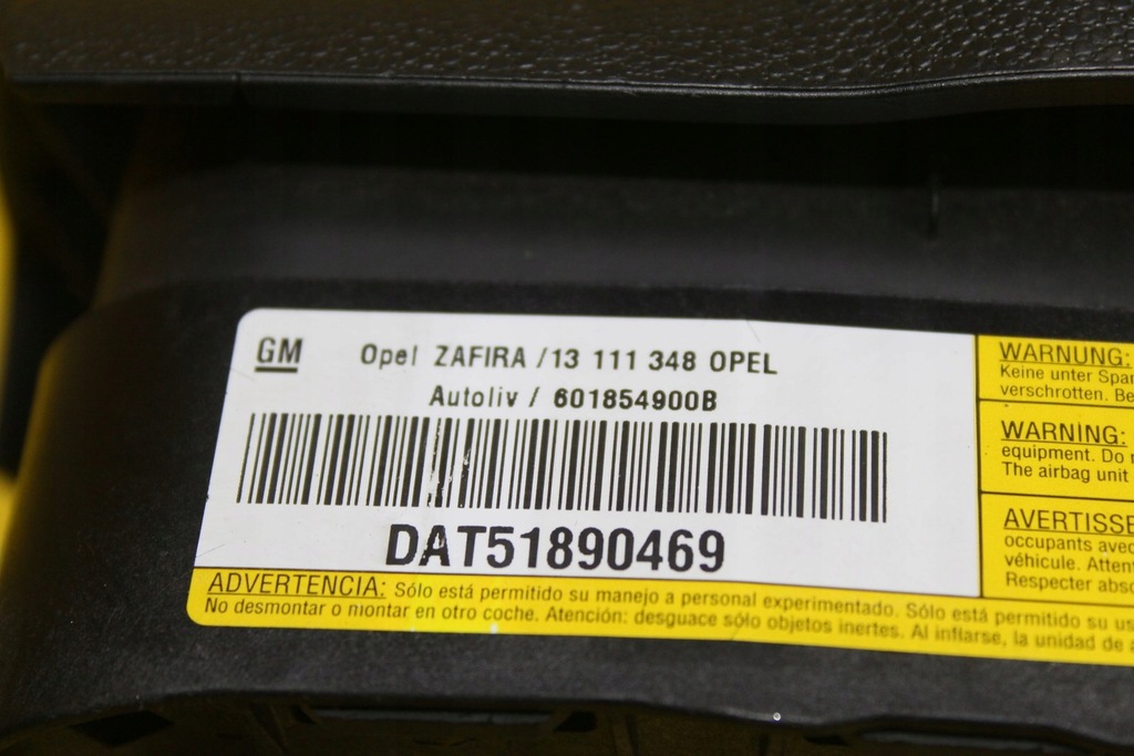 фото №7, Подушка подушка безпеки водія 13111348 zafira b