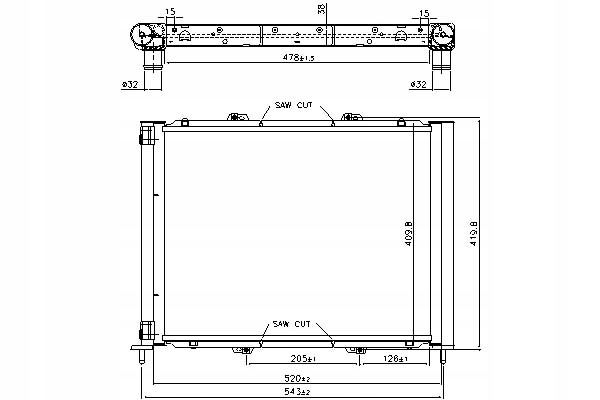 Nissens радиатор воды renault clio 2 1.5 dci b/ Цена