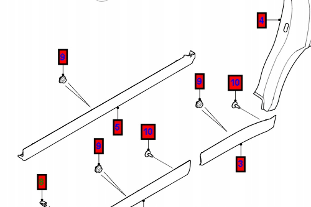 фото №7, Jaguar f-pace x761 молдинг крыла передний lewego nowa оригинальная t4a13