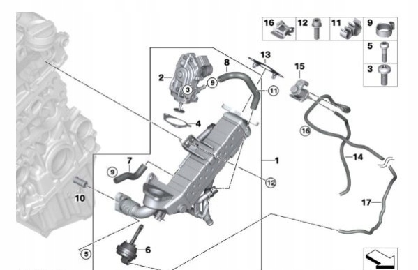 фото №13, Клапан egr bmw f20- f21- f30- f90 2.0d модуль