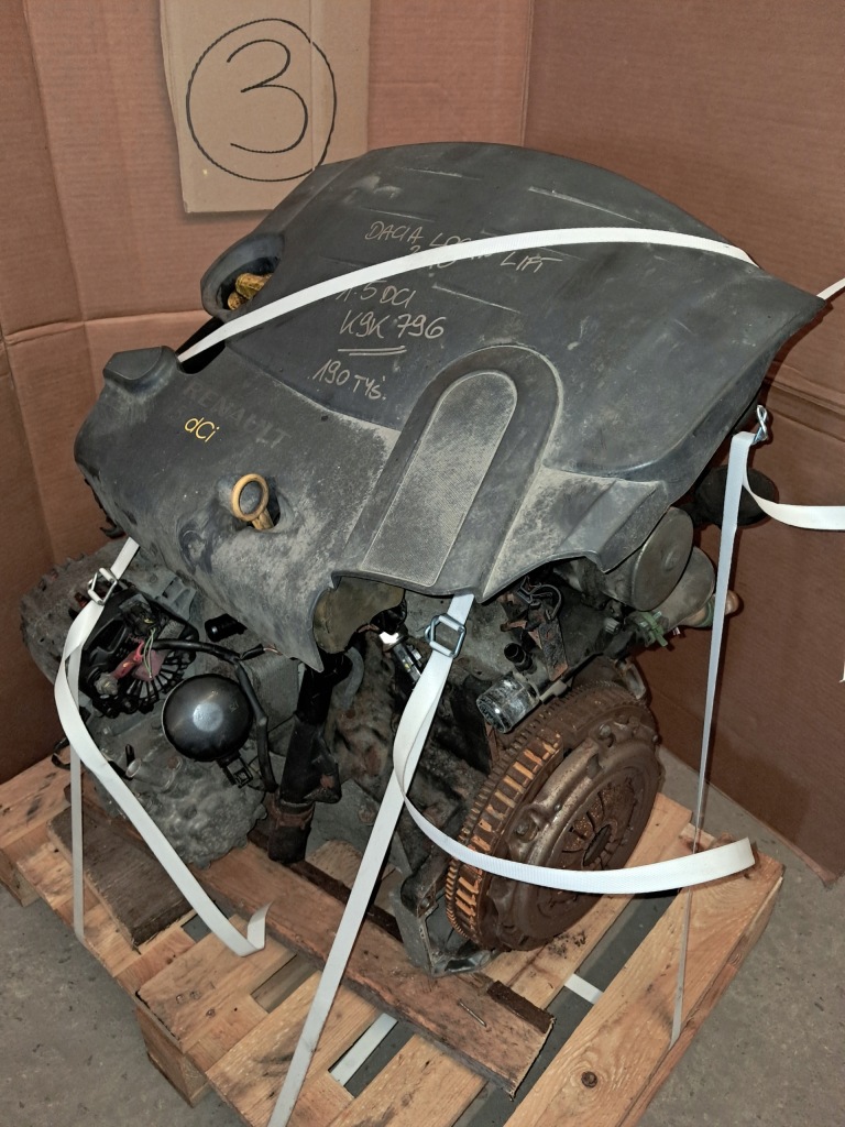Двигун 1.5dci k9k796 wtr. delphi комплектний  dacia logan sandero pewniak film Ціна