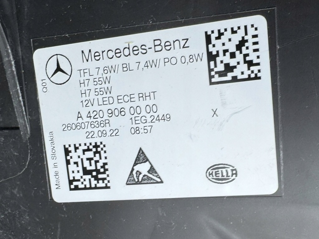 фото №16, Mercedes citan w420 2 ii 21r- лампа ліва перед передній a4209060000